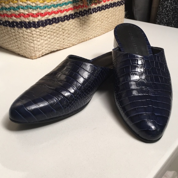 freda salvador Shoes - Freda Salvador mules 8.5 worn once navy croc